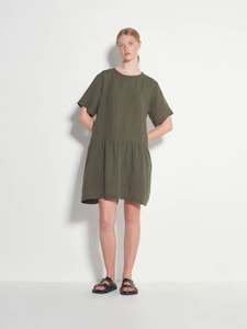 Linen: Hayley Dress (Vintage Linen) Caper