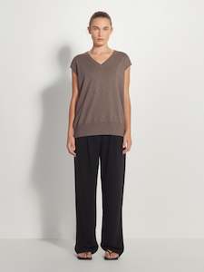 Archive Sale Tops: JHL Vest (Cotton Cashmere) Walnut