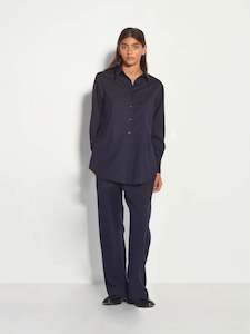 Workwear: Elara Shirt (Wool Shirting) Ink
