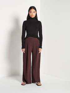 Archive Sale Tops: JHL Rib Polo L/S T (Luxe Cotton Cashmere) Black