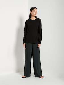 Jhl Luxe Cotton Cashmere: JHL L/S Luxe T (Luxe Cotton Cashmere) Black