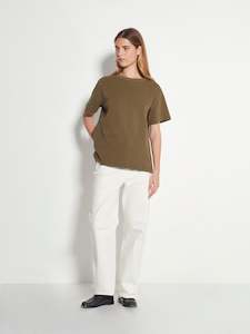 Ws Personals: Relaxed T (Heavy Cotton Knit) Army Green