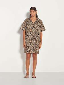 250 500: Rue Shirtdress (Painterly Paisley) Native