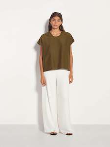 Silk: Mira Blouse (Cotton Silk) Caper