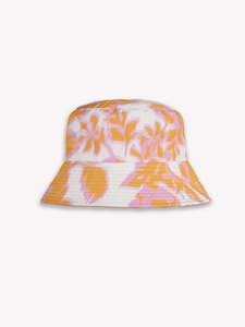 Resort: Yuma Hat (Baroque Floral Cotton) Pink Grapefruit