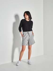JHL Long Short (Cotton Cashmere) Grey Marle