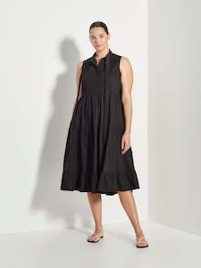 Aspen Dress (Crisp Poplin) Black