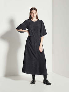 Viscose: Flute Dress (Gem Viscose CDC) Midnight Jade