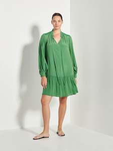 Amelia Dress (Viscose Silk) Kelly Green