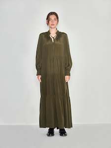 Vani Dress (Viscose Silk) Olive
