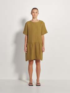 250 500: Hayley Dress (Vintage Linen) Citron