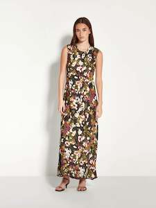 Fran Dress (Buttercup Floral Crepe) Happy Hour