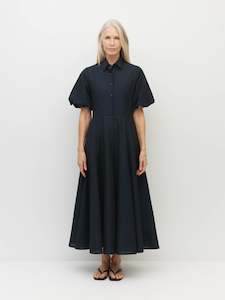 600: Corfu Dress (Lustre) Deep Indigo