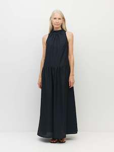 Ramona Dress (Lustre) Deep Indigo
