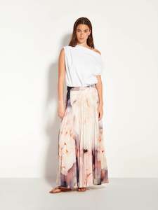 600: Evelyn Pleat Skirt (Bloom Crepe) Bouquet