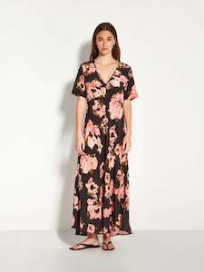 600: Sawyer Dress (Ruffled Tulips Silk CDC) Shadow