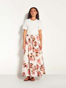 Kev Skirt (Ruffled Tulips Cotton) Glow