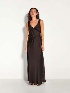 Arielle Skirt (Slinky Satin) Black