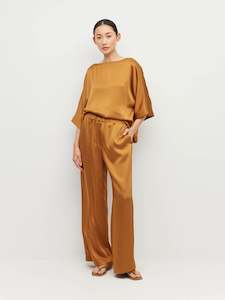 Koa Trouser (Crepe Sheen) Tobacco