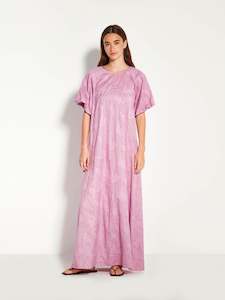 Emmy Dress (Floral Cotton Jacquard) Lilac