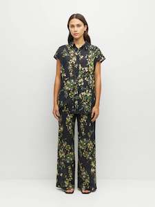 250 500: Eleanor Shirt (Dark Garland Cotton) Painted Petals