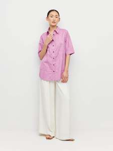 Romantic: Eli Shirt (Floral Cotton Jacquard) Lilac