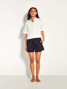 Robin Short (Floral Cotton Jacquard) Navy