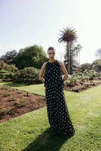 600: Aria Dress (Polka Crush) Black/Chalk