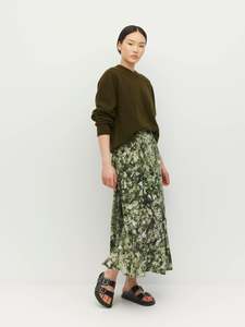 Skirts: Arcade Skirt (Gypsy Flora Crepe) Seagrass