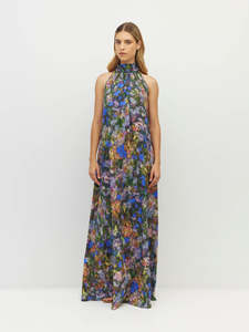 Nico Dress (Electric Meadow Cotton) Blue Light