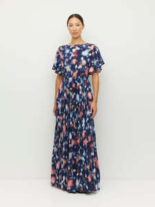 600: Marais Dress (Rosette Haze Crepe) Night Fall