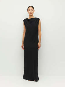 600: Arc Dress (Luxe Suiting) Black