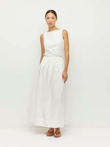Kita Skirt (Crushed Cotton) White