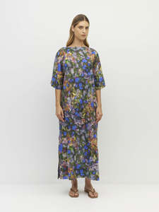 Kiko Dress (Electric Meadow Cotton) Blue Light