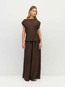 Investment Pieces: Monaco Top (Soft Matte Satin) Chocolate Crush