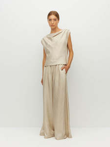Romantic: Monaco Top (Soft Matte Satin) Champagne Crush