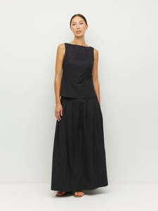 Classic Minimal: Bernie Top (Crushed Cotton) Black