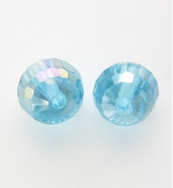 Products: Faceted 10mm Crystal Round Beads Aqua