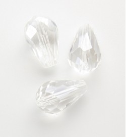 Crystal Glass 11mm Faceted Teardrops Crystal
