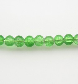 Crackle Glass Beads 4mm Green