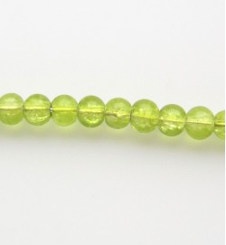 Crackle Glass Beads 4mm Lime