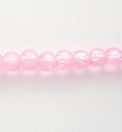 Crackle Glass Beads 4mm Pink