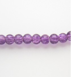 Crackle Glass Beads 4mm Purple
