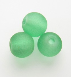 Products: Frosted Round 8mm Glass Beads Green