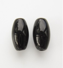 Products: Smooth Oval Glass Beads Black