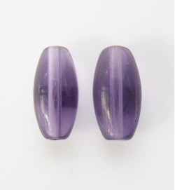 Smooth Oval Glass Beads Violet