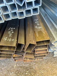 Mild steel rectangle box section 100x50x2mmX5.8m long - Gallop Imports