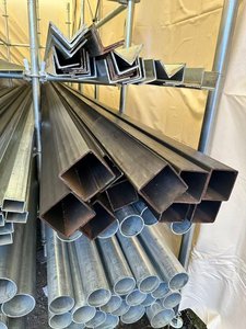 Mild steel square box section 100x100x4mmX5.8m long - Gallop Imports