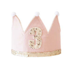Clothing Toddler: Alimrose 3rd Birthday Crown (Pink)