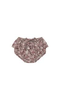 Clothing Toddler Shorts Pants: Jamie Kay Organic Cotton Kennedy Bloomers (Pansy Floral Fawn)